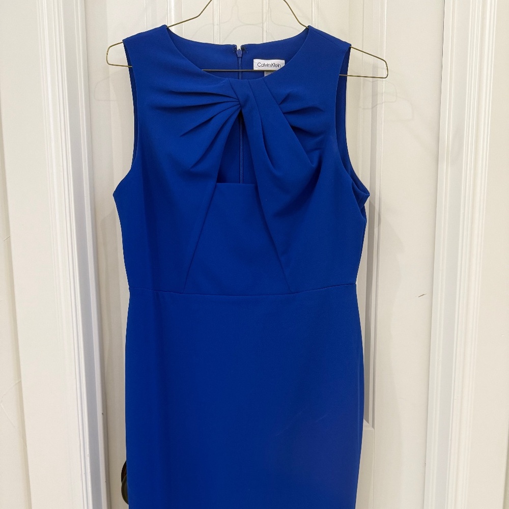 Calvin Klein Cobalt Blue sleeveless dress NWT
